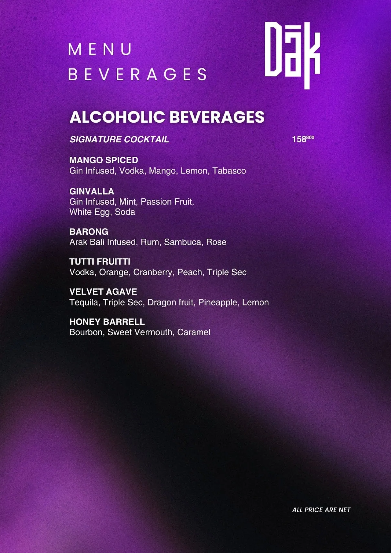 DAK Social Club menu 38