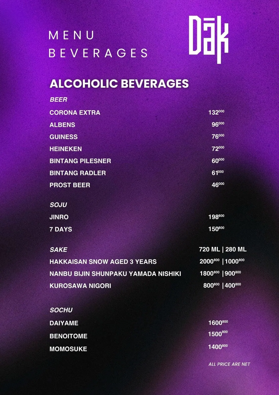 DAK Social Club menu 40