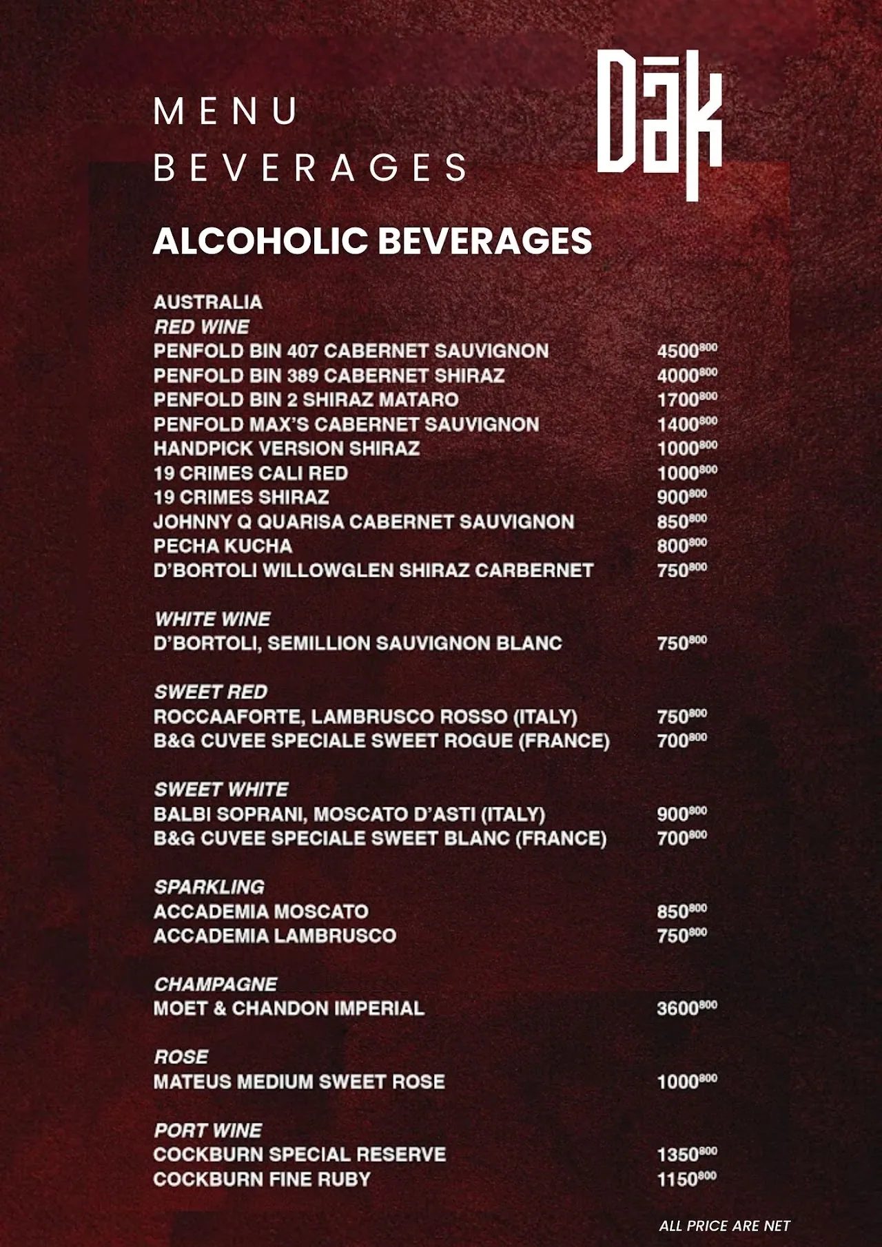 DAK Social Club menu 46
