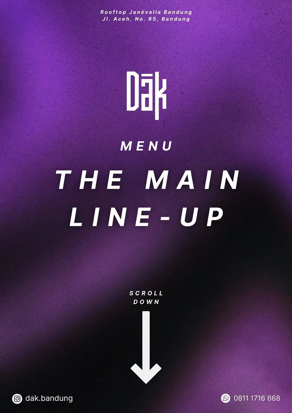 DAK Social Club menu 1