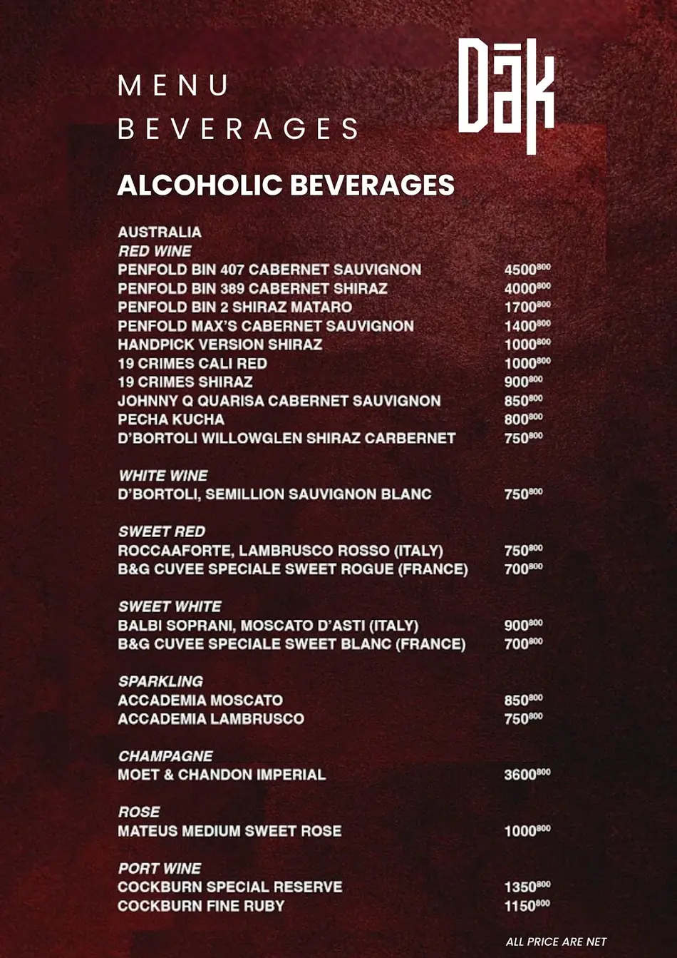 DAK Social Club menu 37
