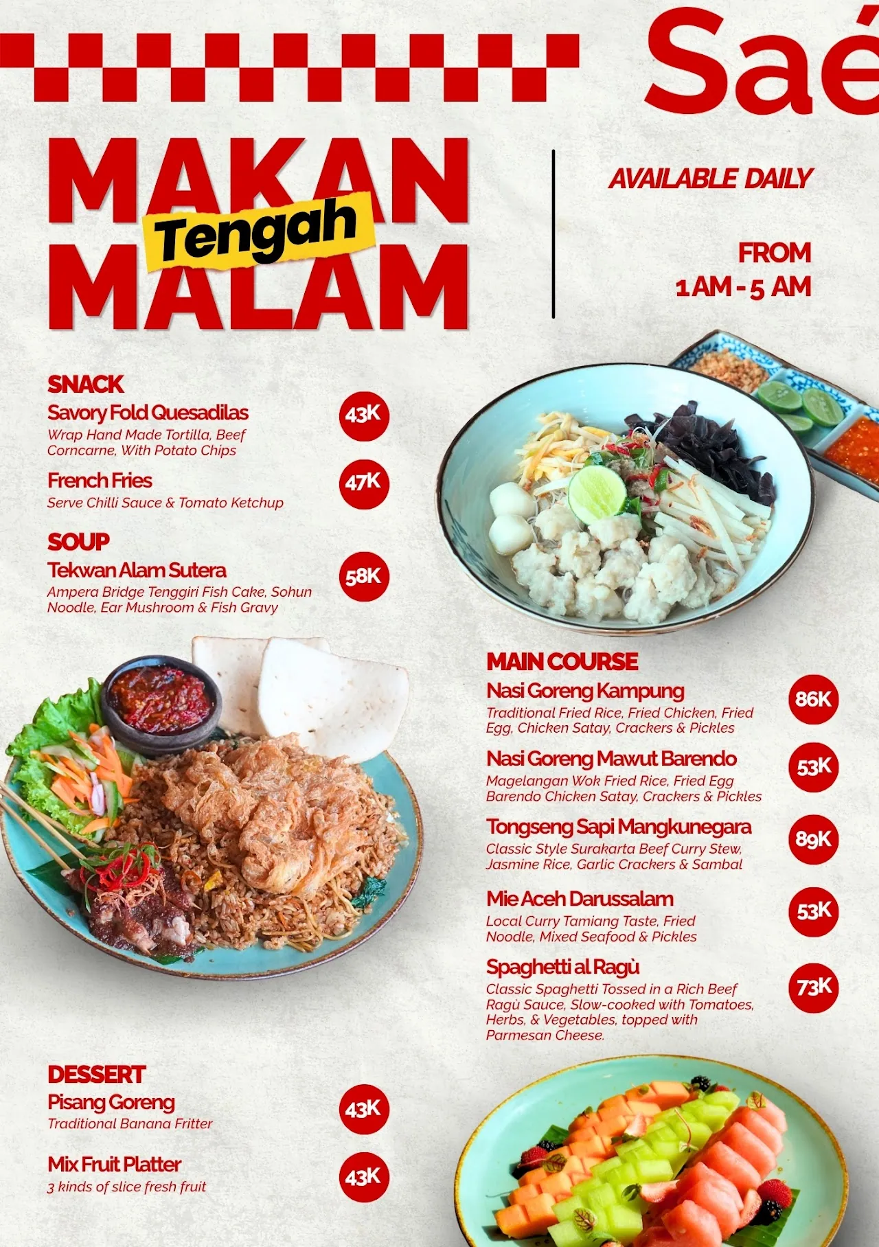 Saé 24H menu 5