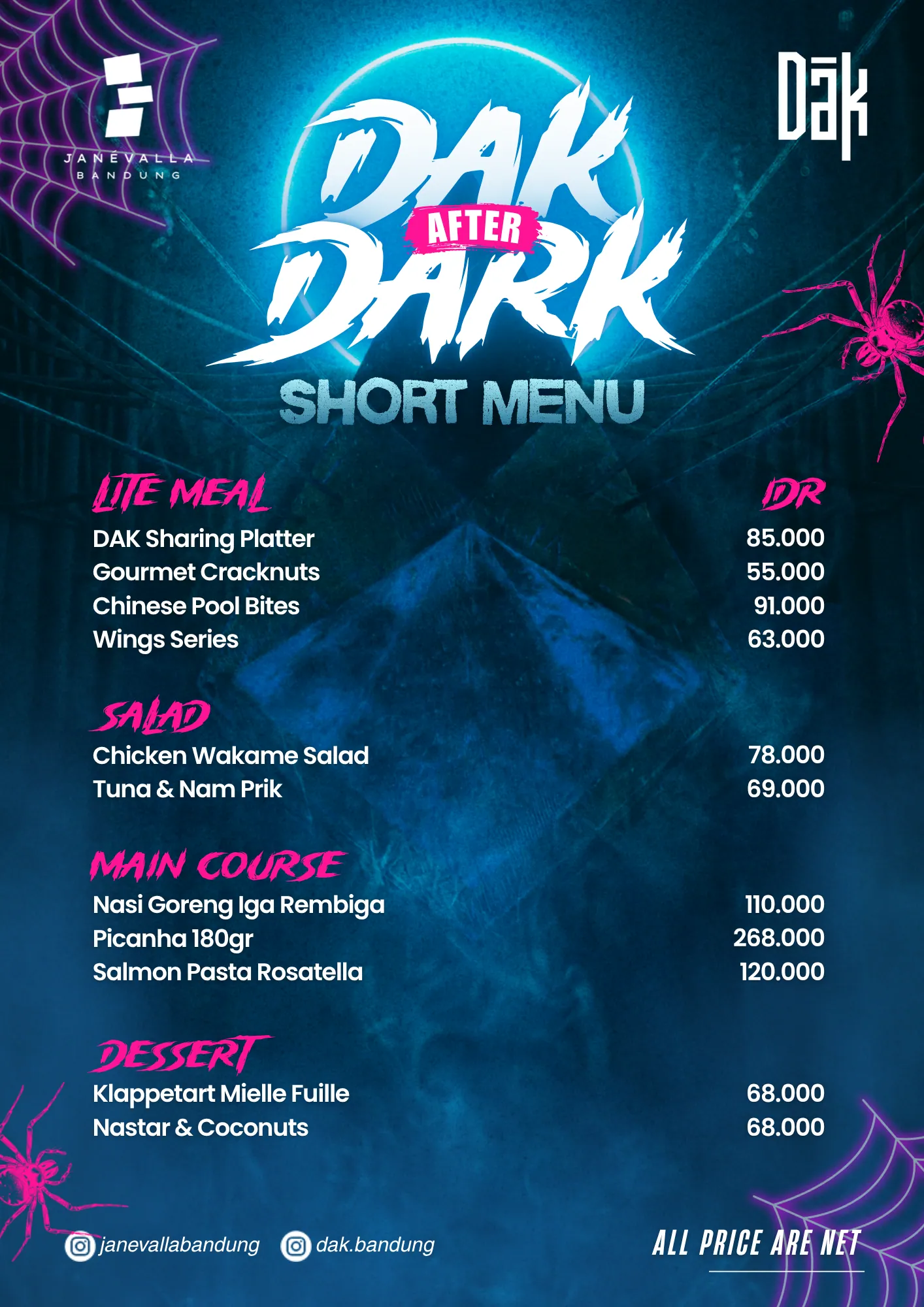 DAK Social Club menu 2